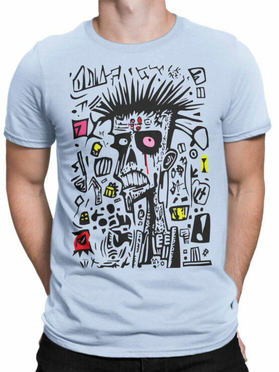 2517 Abstract Zombie T-Shirt Front Man