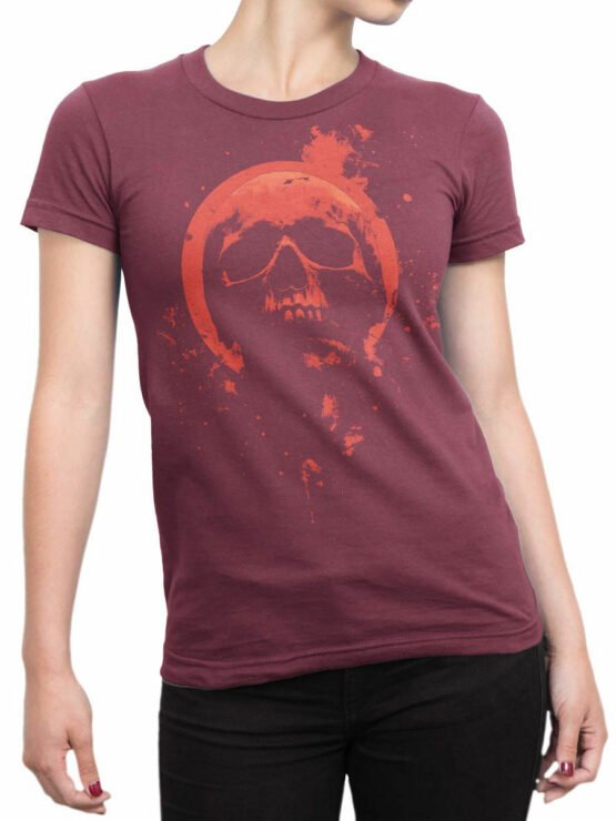 2522 Infernal Skull T-Shirt Front Woman