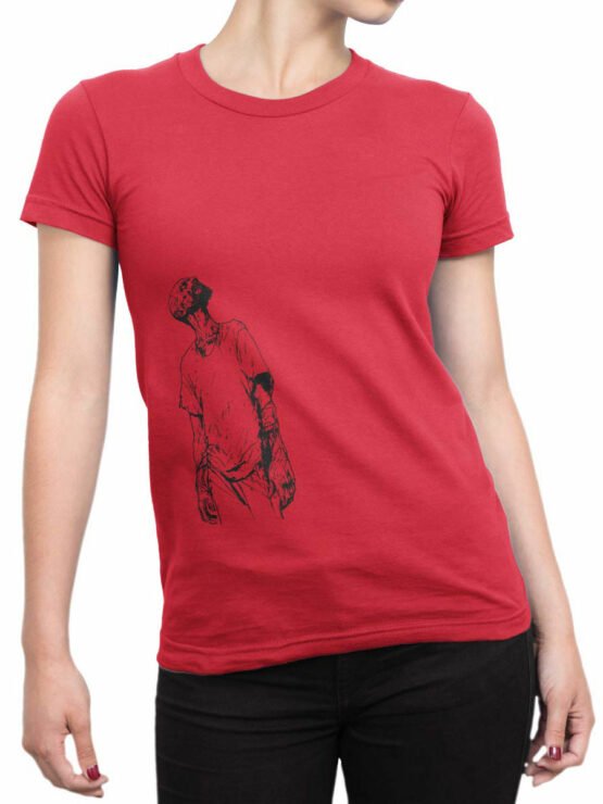 2523 Wandering Zombie T-Shirt Front Woman