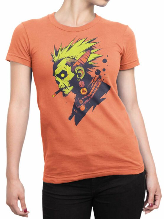 2524 Cyberpunk Zombie T-Shirt Front Woman