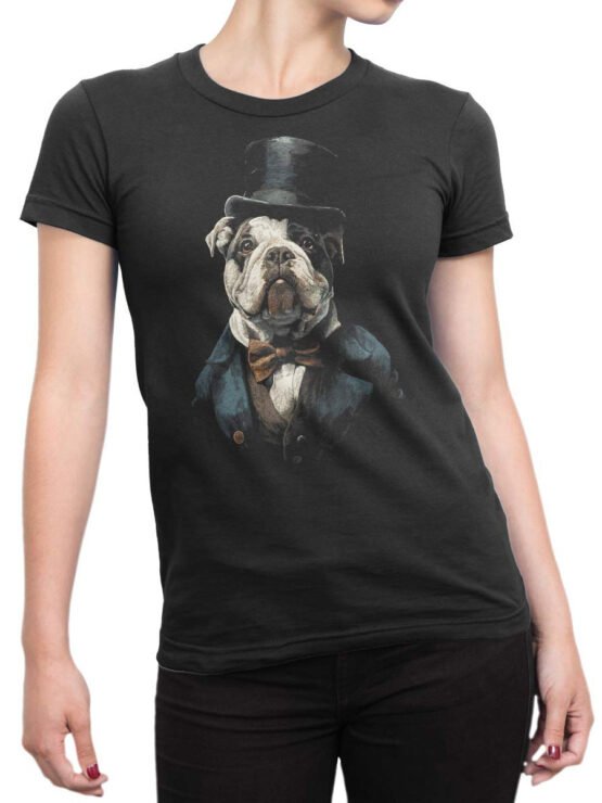 Female model rocking the Sir Barksworth tee - canine couture with attitude