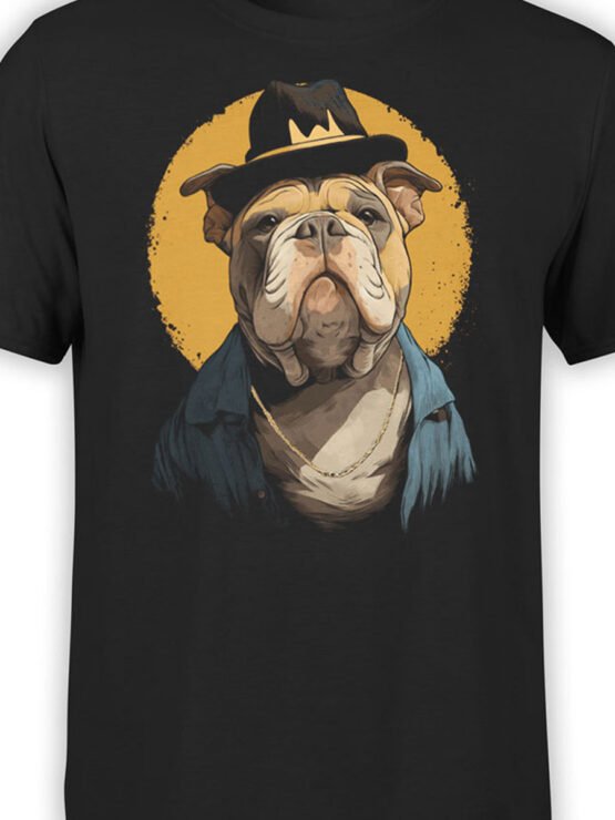 Close-up of Boss Bulldog artwork featuring bulldog in fedora, gold chain, and confident expression
