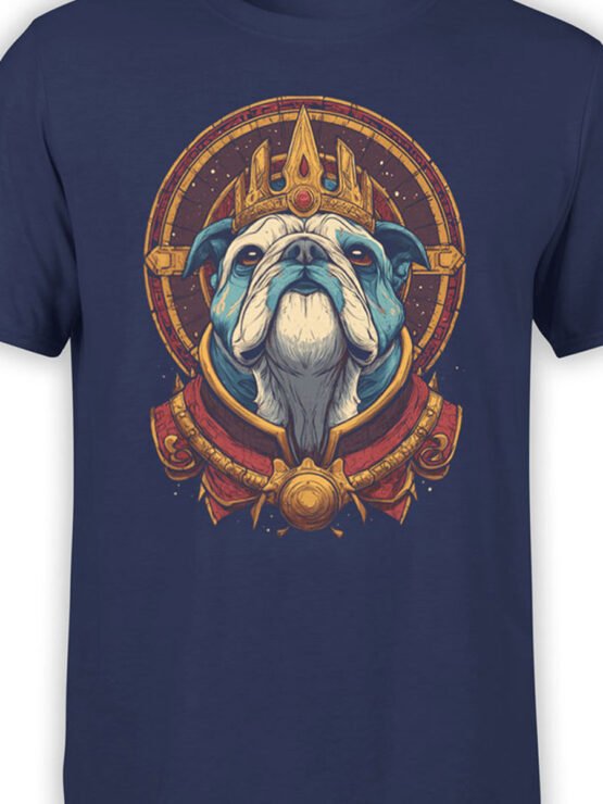 Close-up of Royal Pup artwork showing bulldog’s majestic crown and ornate royal details