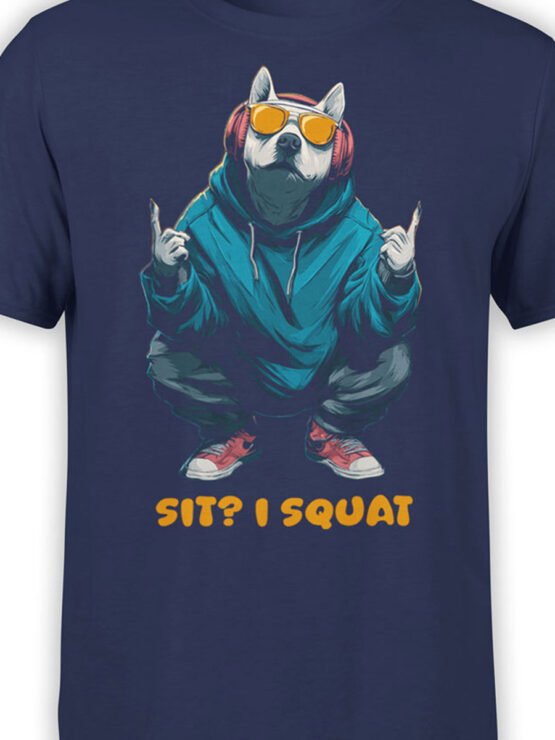 Close-up of Alpha Squat bulldog design with hoodie, headphones, sunglasses, and sneakers.