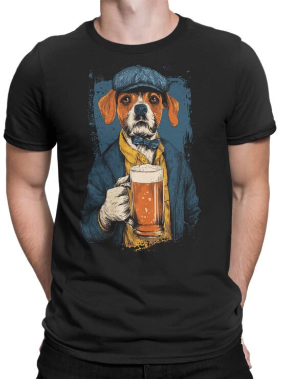 Tee on male torso featuring Ale Dog pub-inspired funny design.