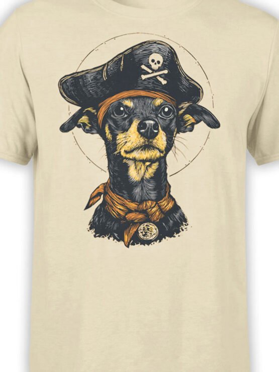 Close-up of Captain Barkbeard design showing skull-and-crossbones and golden details.