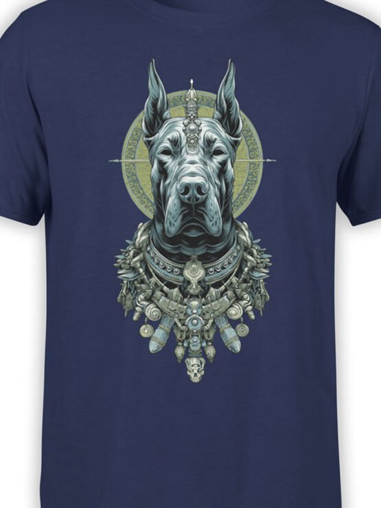 Close-up of Guardian Hound design with detailed Great Dane and sacred ornaments