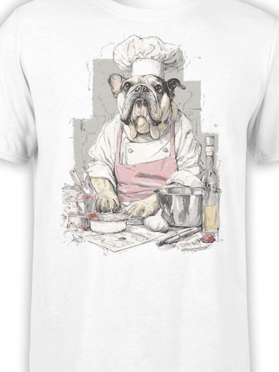Close-up of Chef Bulldog design with bulldog in apron and chef’s hat