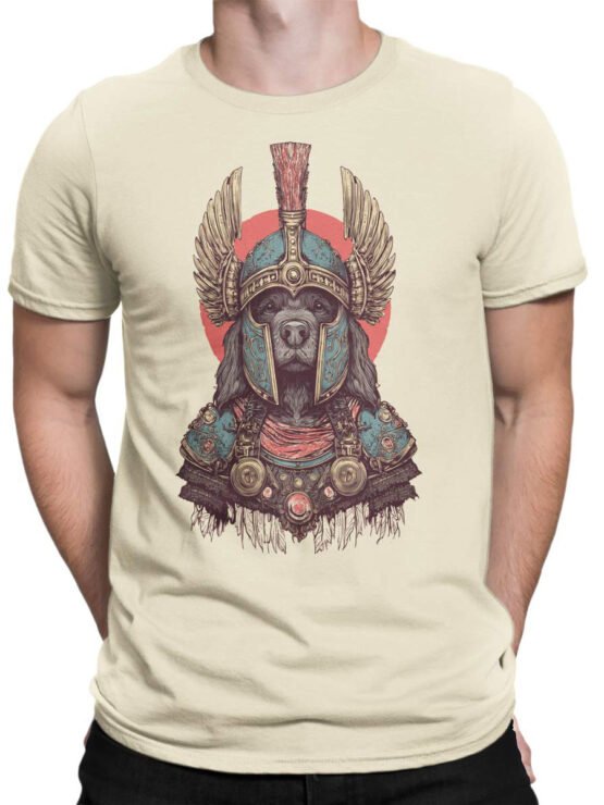 Unisex shirt on male torso with Canine Centurion artwork