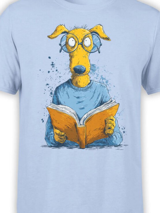Close-up of Bookhound dog design holding an orange book