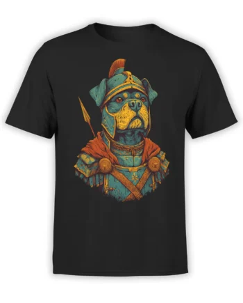 Veni Vidi Woof Dog Warrior T-shirt front view