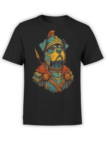 Veni Vidi Woof Dog Warrior T-shirt front view