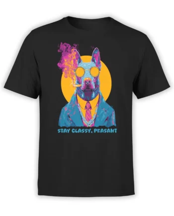 Classy Peasant Dog T-Shirt front view on a white background