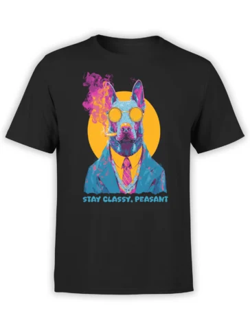 Classy Peasant Dog T-Shirt front view on a white background