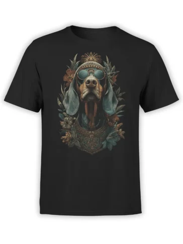 Regal Hound Dog T-Shirt front view on a white background
