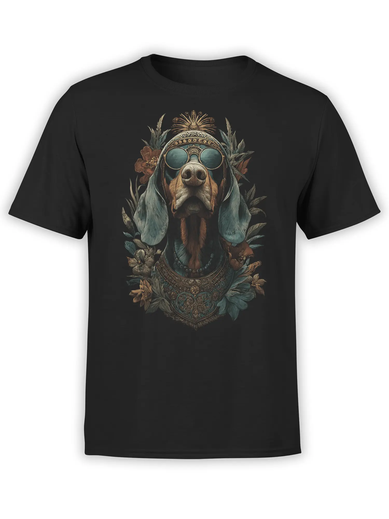 Regal Hound Dog T-Shirt front view on a white background