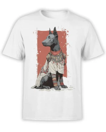 Nile Guardian Dog T-Shirt front view on a white background