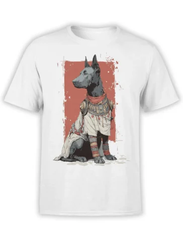 Nile Guardian Dog T-Shirt front view on a white background