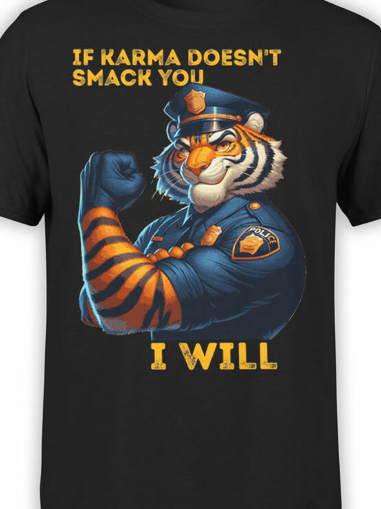 2333 Tiger Karma T-Shirt Front Color