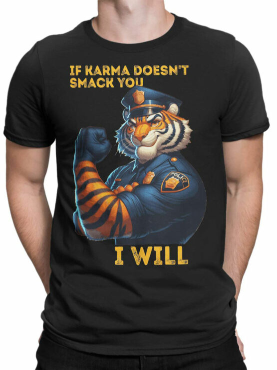 2333 Tiger Karma T-Shirt Front Man