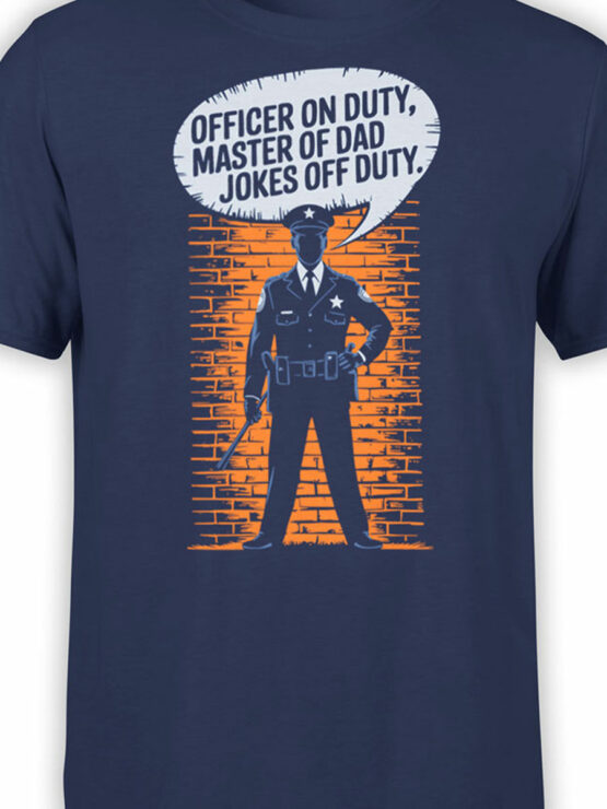 2336 Officer Dad T-Shirt Front Color