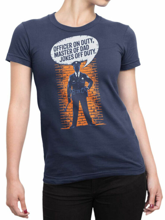 2336 Officer Dad T-Shirt Front Woman