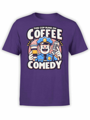 2339 Coffee and Comedy T-Shirt Front