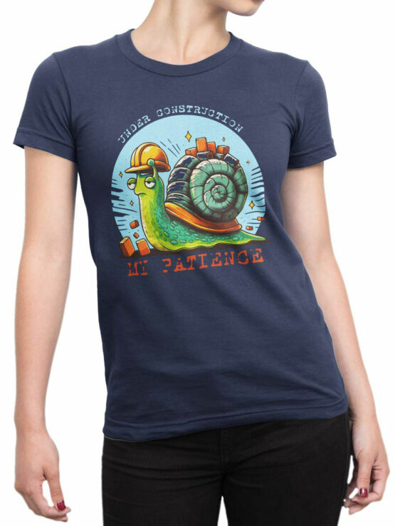 2351 Under Construction My Patience T-Shirt Front Woman