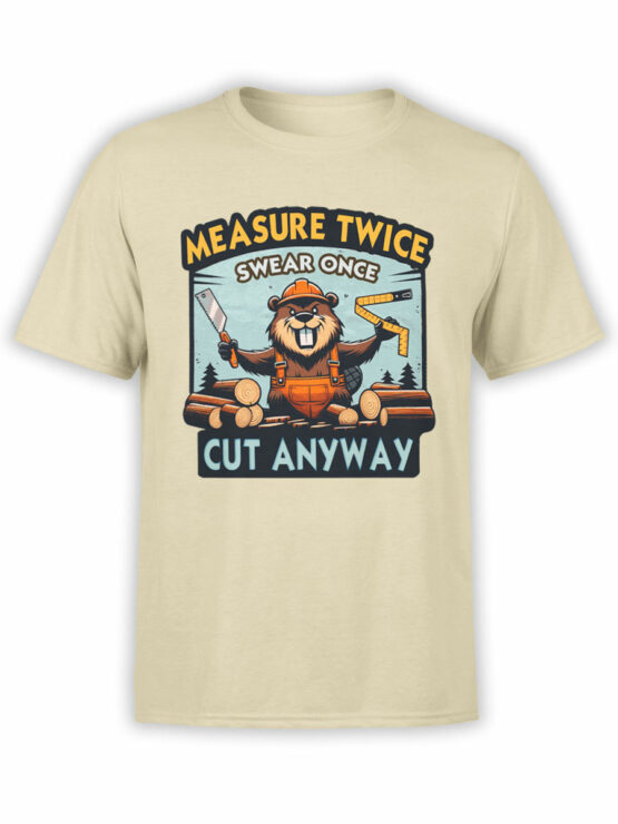 2353 Measure Twice Swear Once Cut Anyway T-Shirt Front