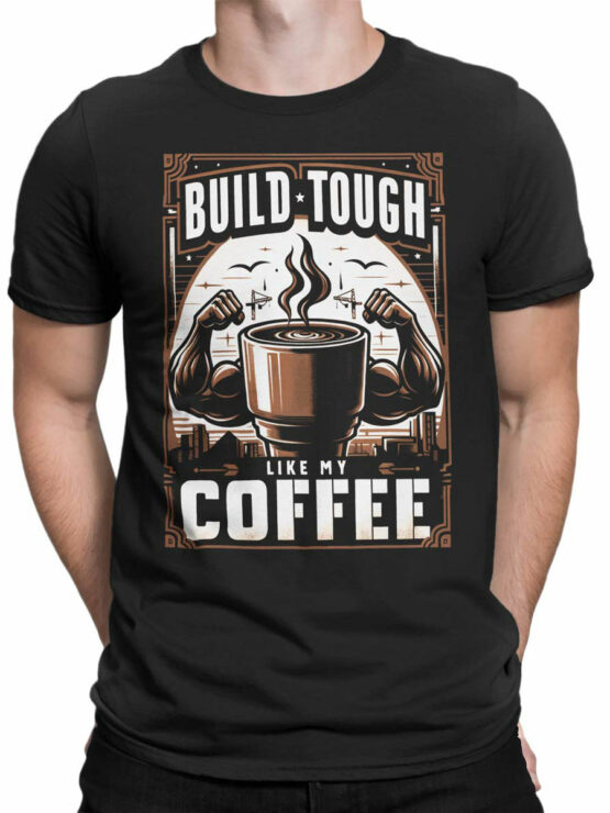 2360 Build Tough Coffee T-Shirt Front Man