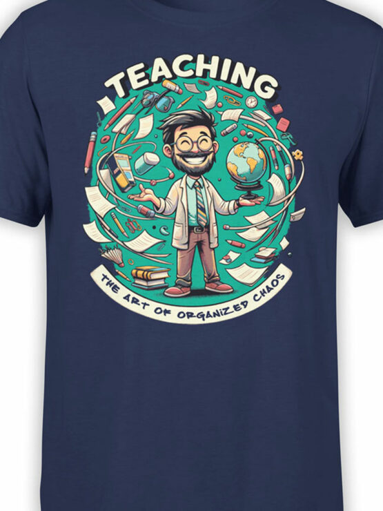 2369 Organized Chaos Teacher T-Shirt Front Color