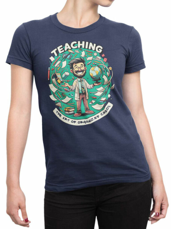 2369 Organized Chaos Teacher T-Shirt Front Woman